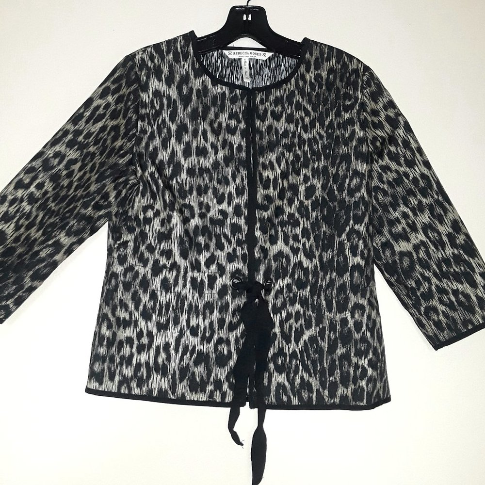 Rebecca Moses leopard print women jacket/blazer XS